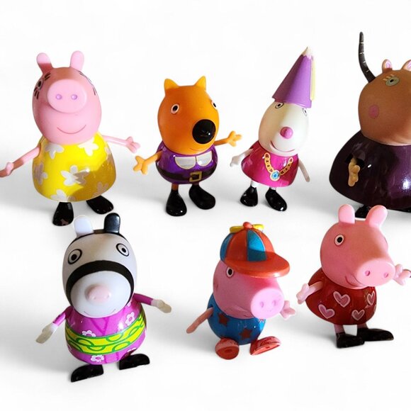 Peppa Pig Figures Lot 20pc Character Bundle Collectible Set Toys + 3 Ryans World - Picture 8 of 8